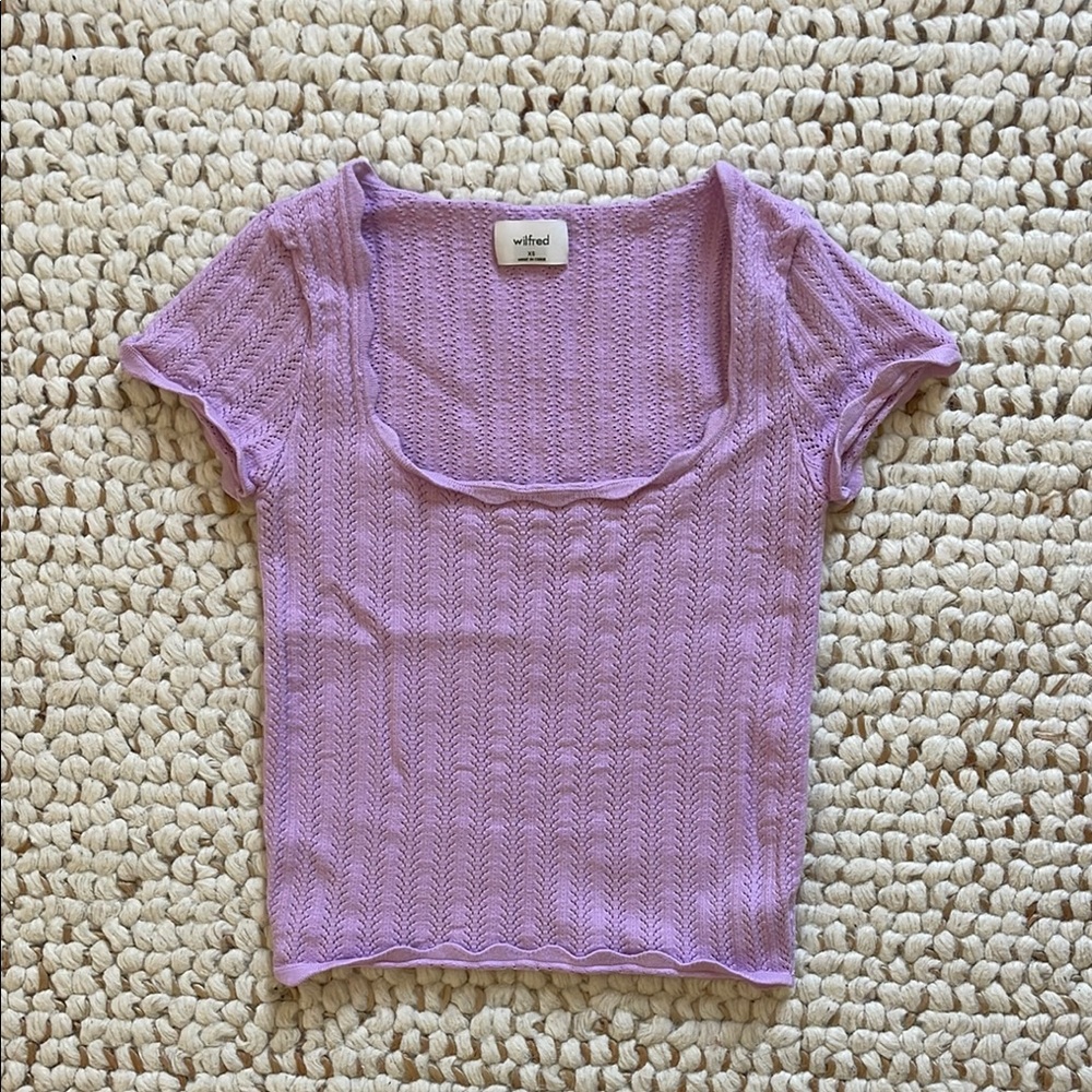Wilfred Purple Knit Women's Top